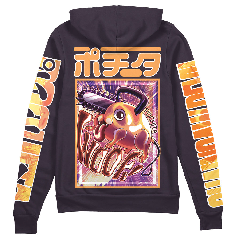 Pochita Chainsaw Man Streetwear Zip Hoodie Jacket
