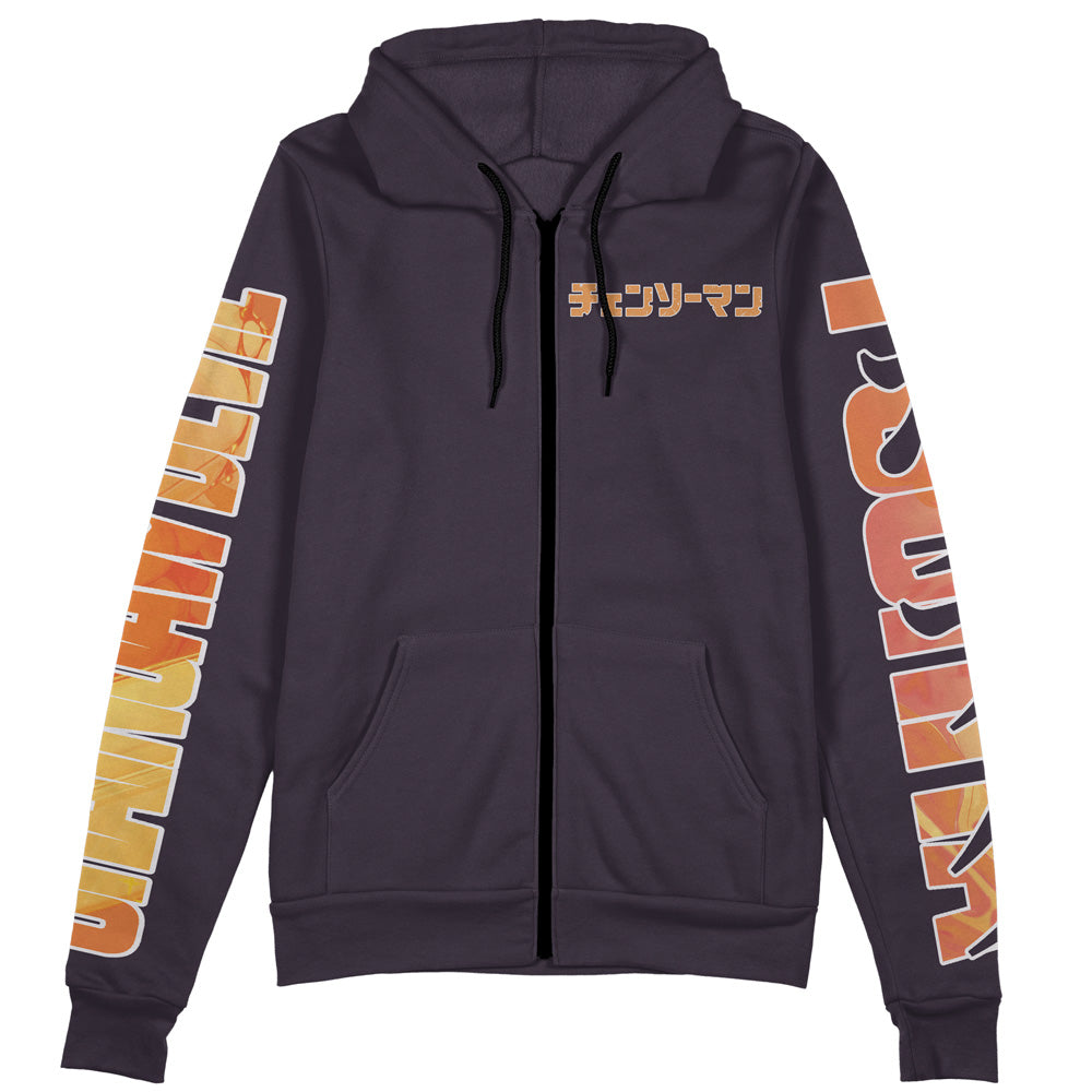 Pochita Chainsaw Man Streetwear Zip Hoodie Jacket