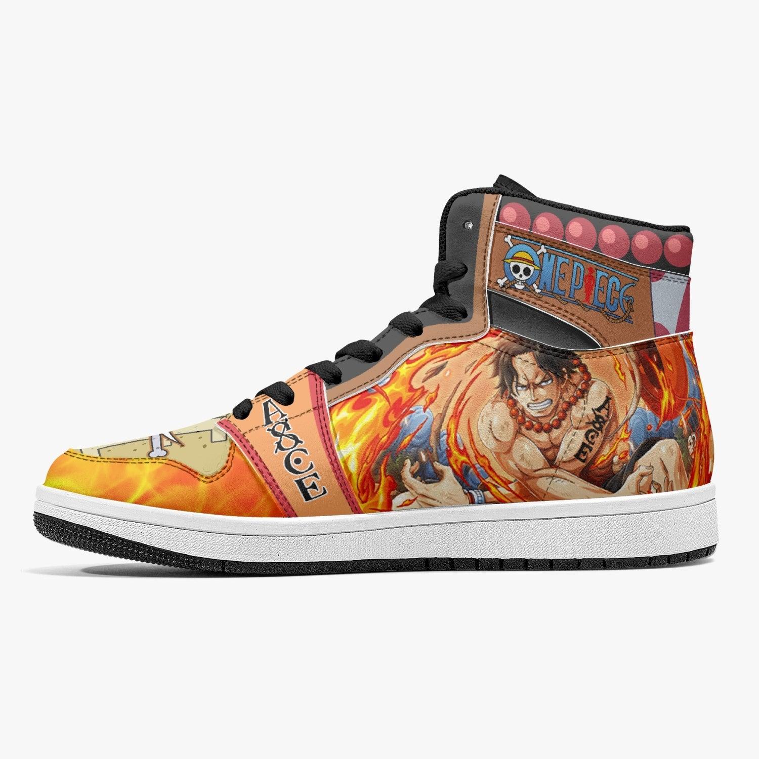 Portgas D. Ace One Piece Mid 1 Basketball Shoes