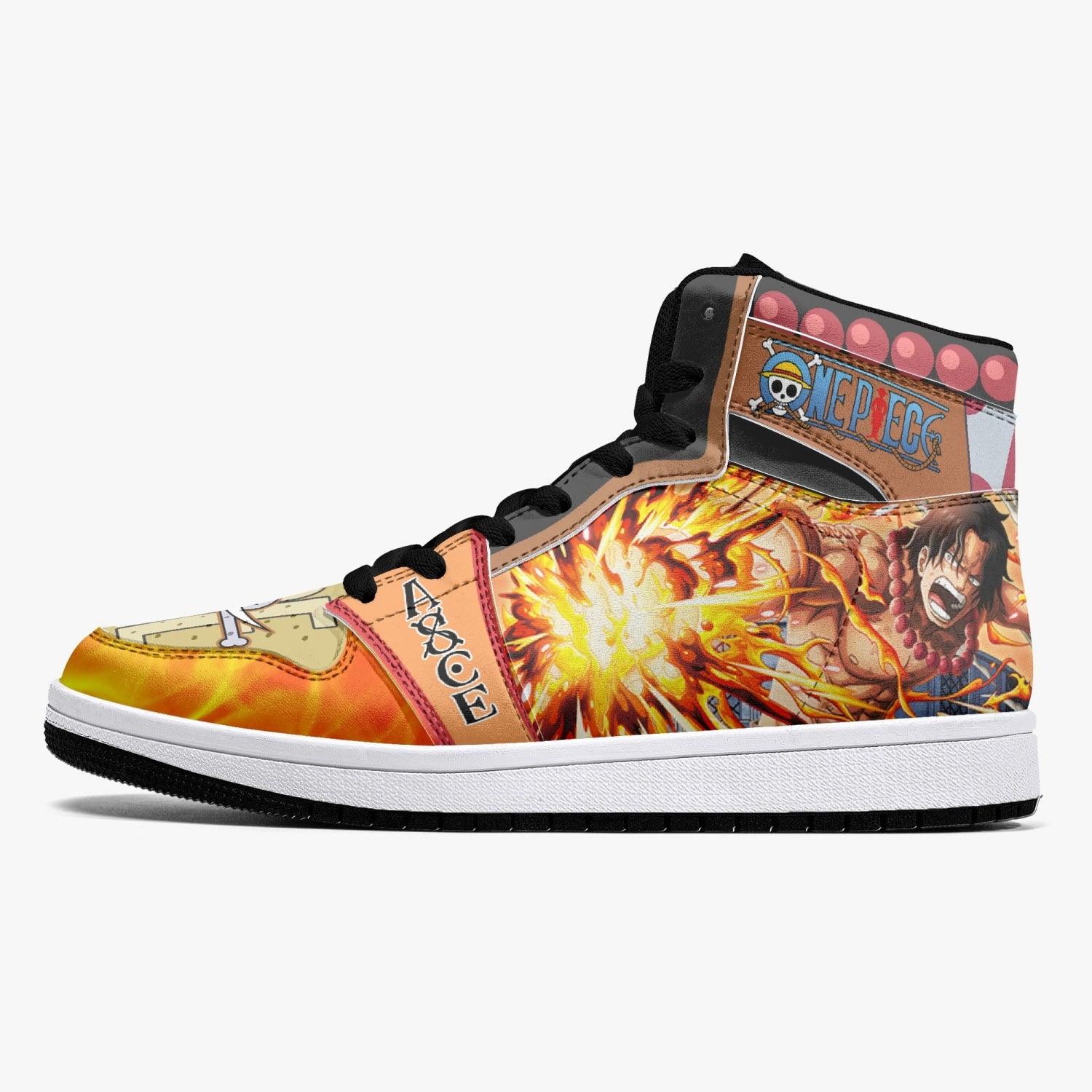 Portgas D. Ace One Piece Mid 1 Basketball Shoes