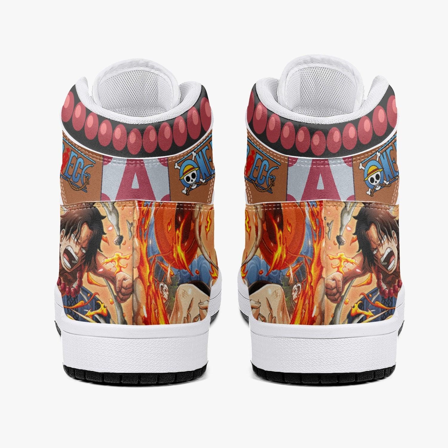 Portgas D. Ace One Piece Mid 1 Basketball Shoes