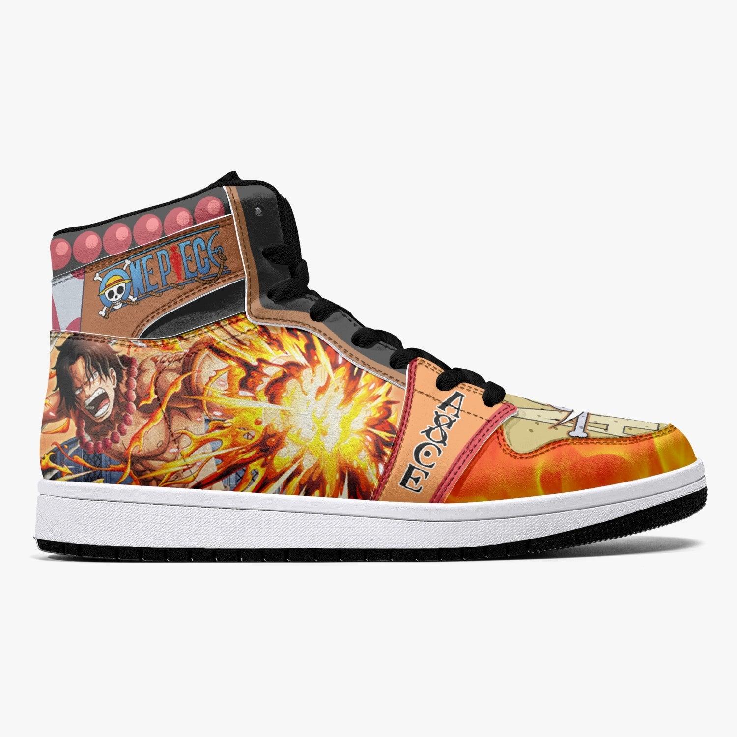 Portgas D. Ace One Piece Mid 1 Basketball Shoes