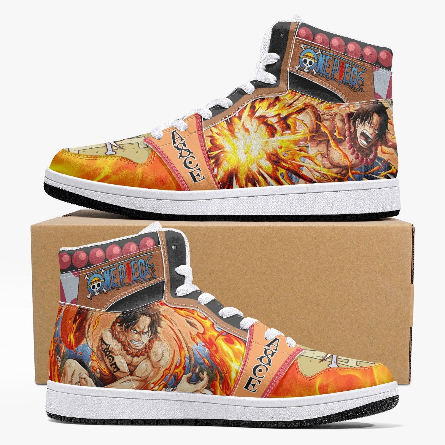 Portgas D. Ace One Piece Mid 1 Basketball Shoes