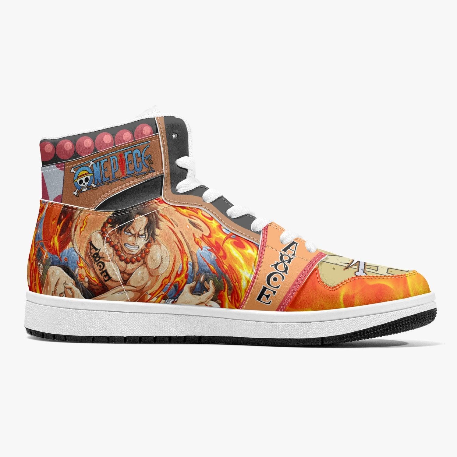 Portgas D. Ace One Piece Mid 1 Basketball Shoes