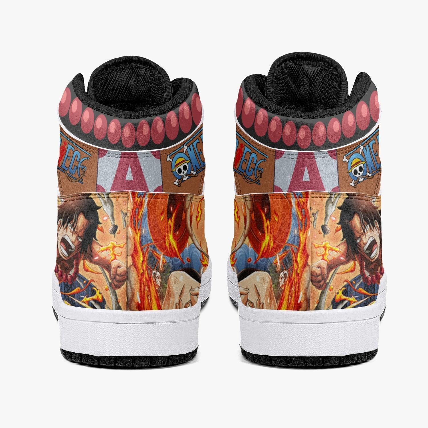 Portgas D. Ace One Piece Mid 1 Basketball Shoes