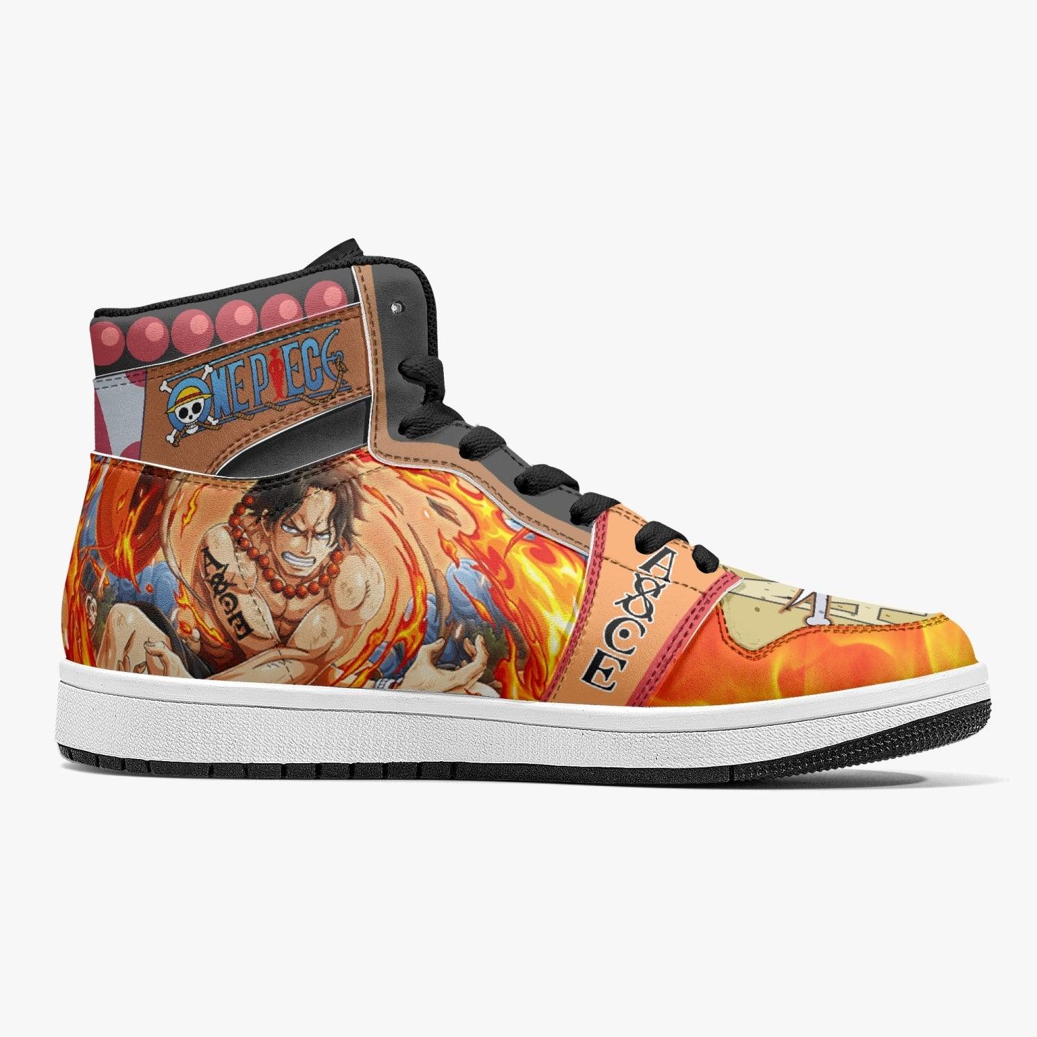 Portgas D. Ace One Piece Mid 1 Basketball Shoes