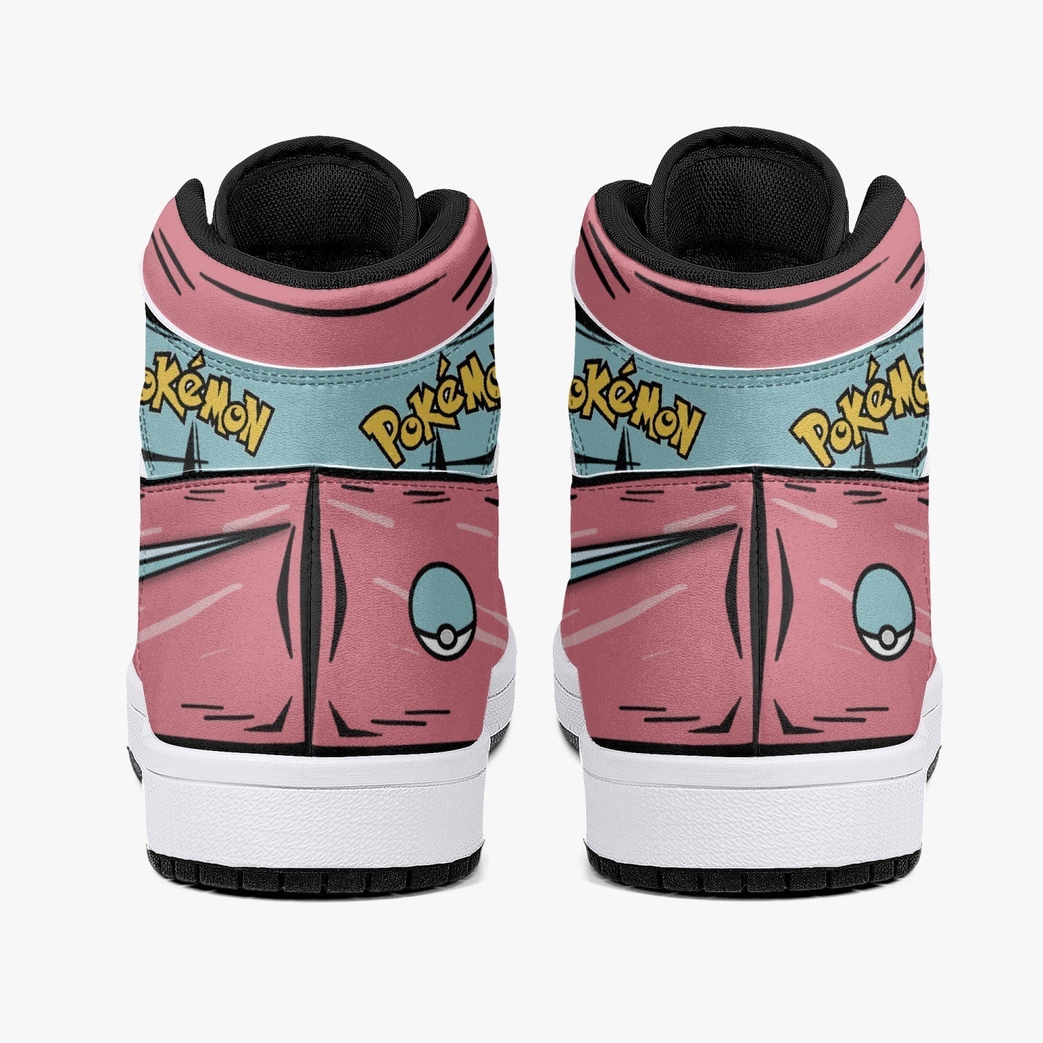 Porygon Pokemon Mid 1 Basketball Shoes