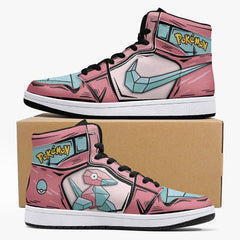 Porygon Pokemon Mid 1 Basketball Shoes