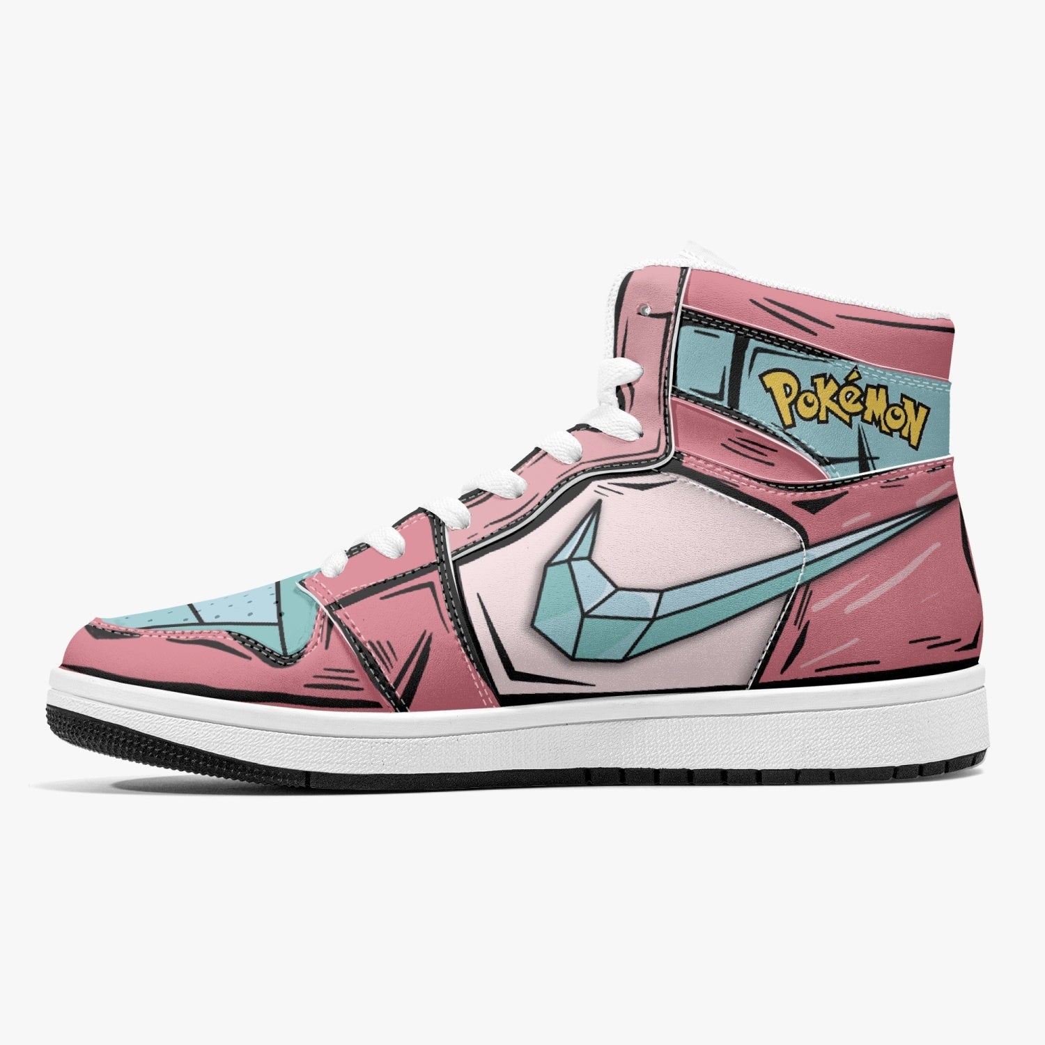 Porygon Pokemon Mid 1 Basketball Shoes