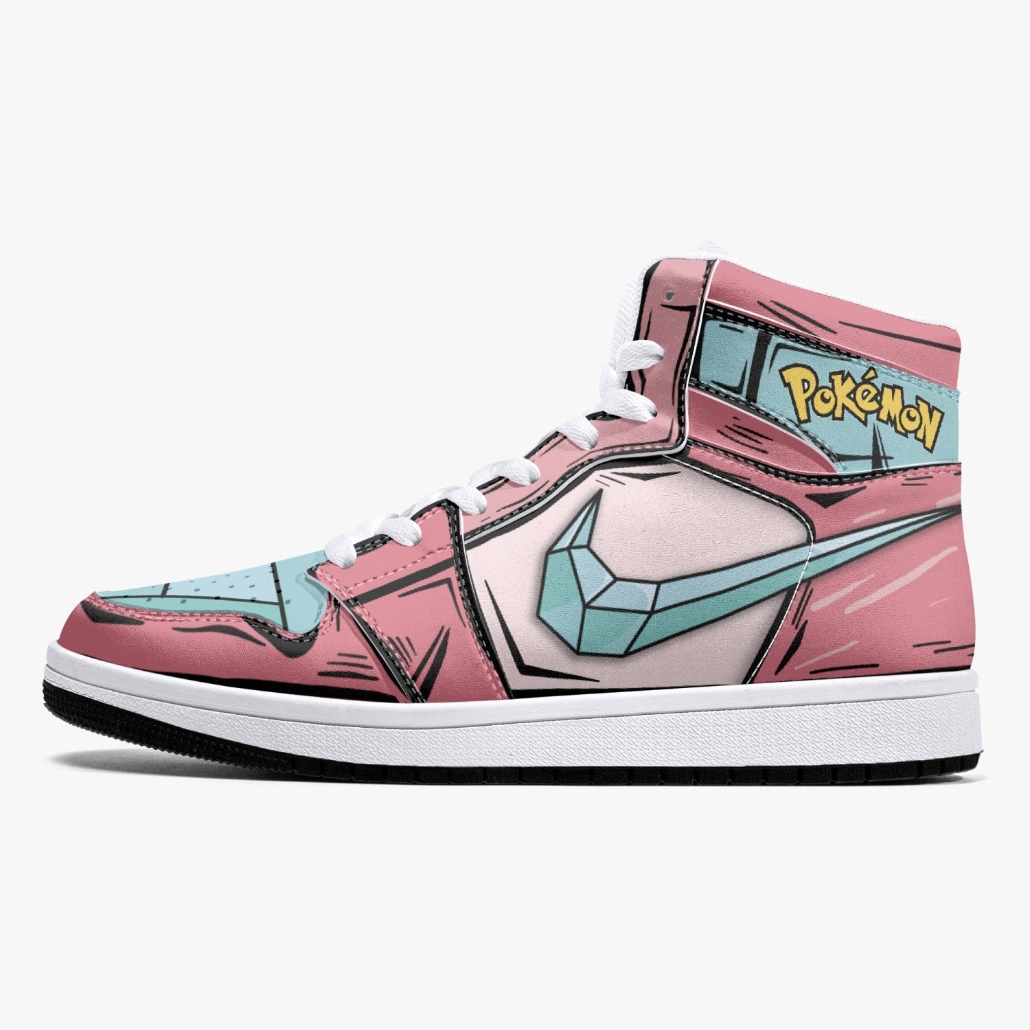 Porygon Pokemon Mid 1 Basketball Shoes