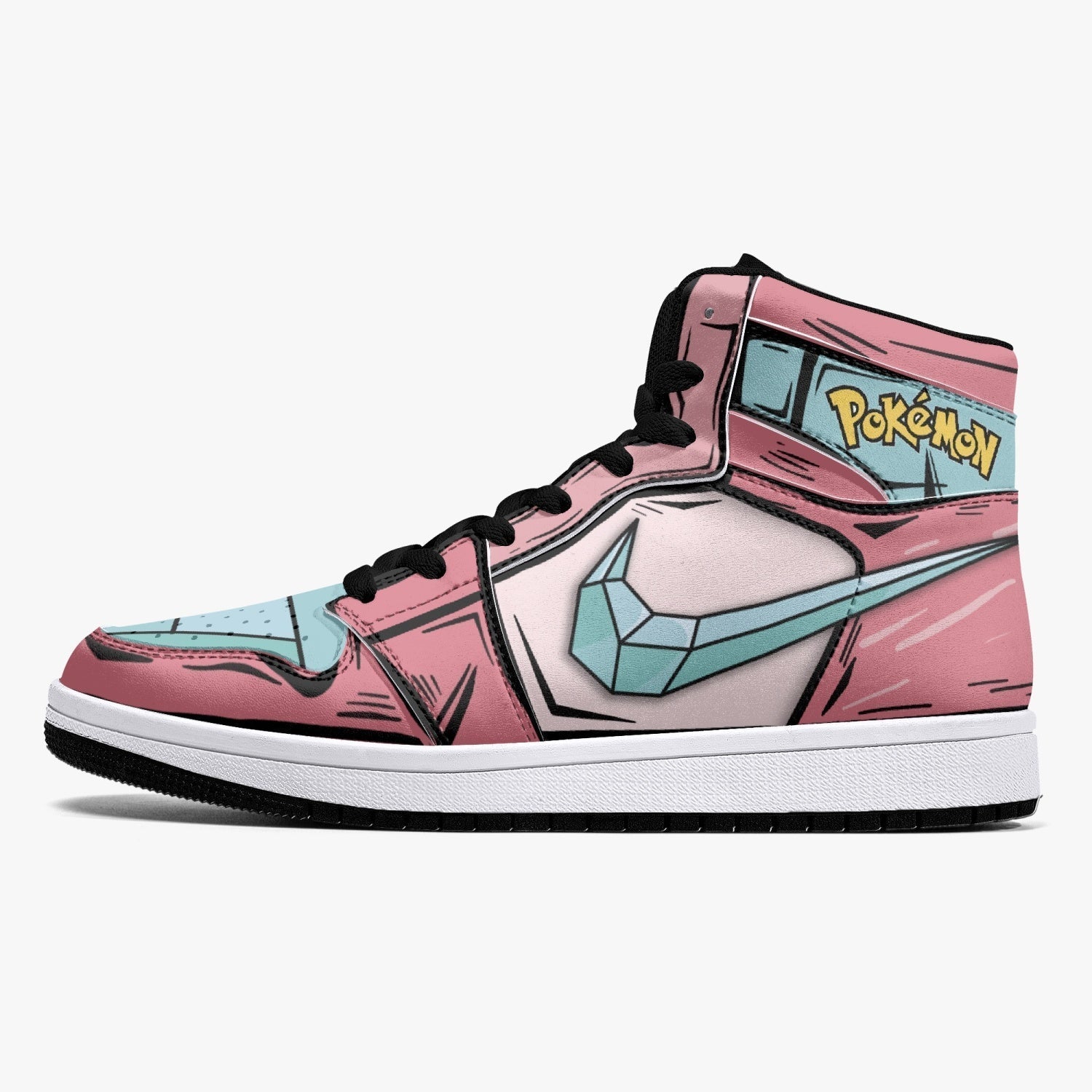 Porygon Pokemon Mid 1 Basketball Shoes