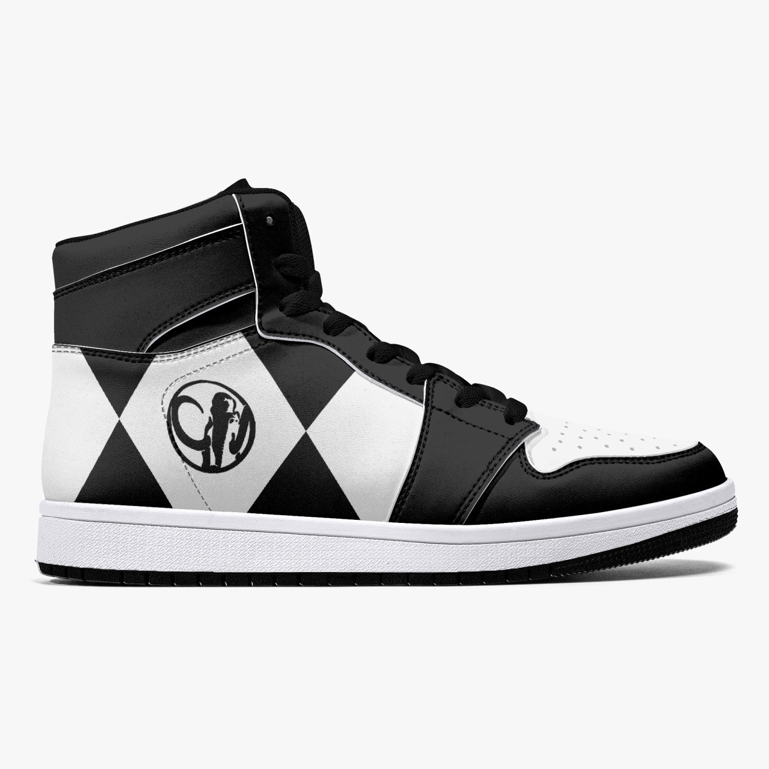 Power Rangers Black Mid 1 Basketball Shoes for Kids