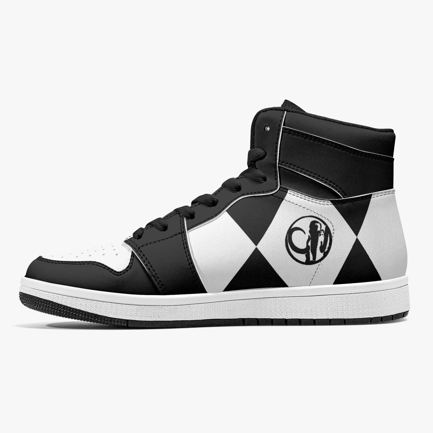 Power Rangers Black Mid 1 Basketball Shoes for Kids