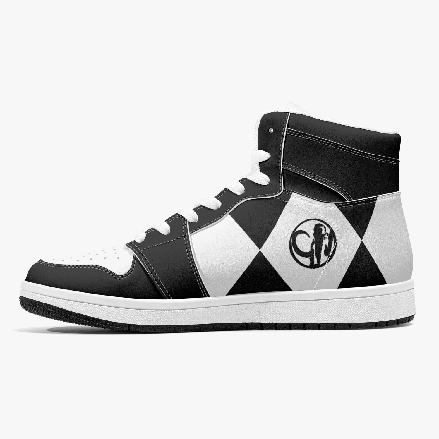 Power Rangers Black Mid 1 Basketball Shoes for Kids