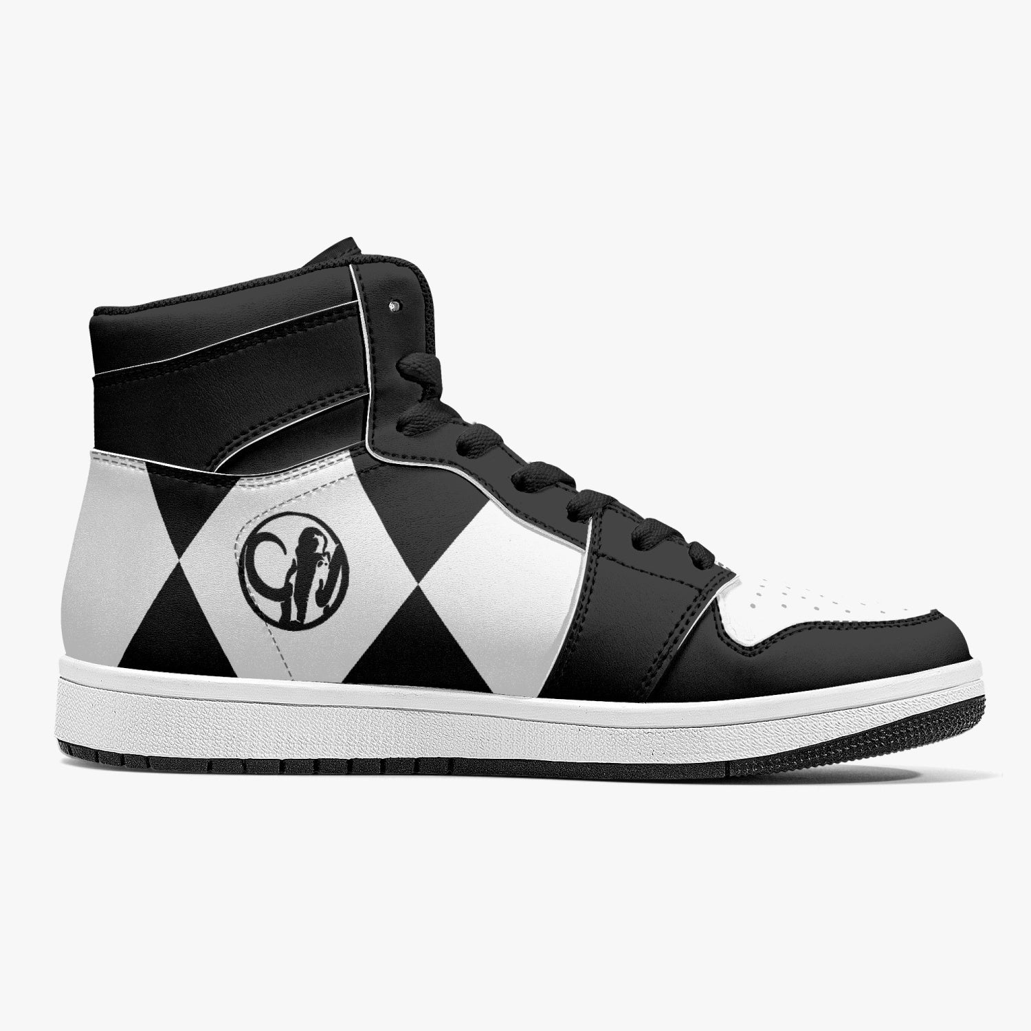 Power Rangers Black Mid 1 Basketball Shoes for Kids