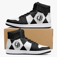 Power Rangers Black Mid 1 Basketball Shoes for Kids