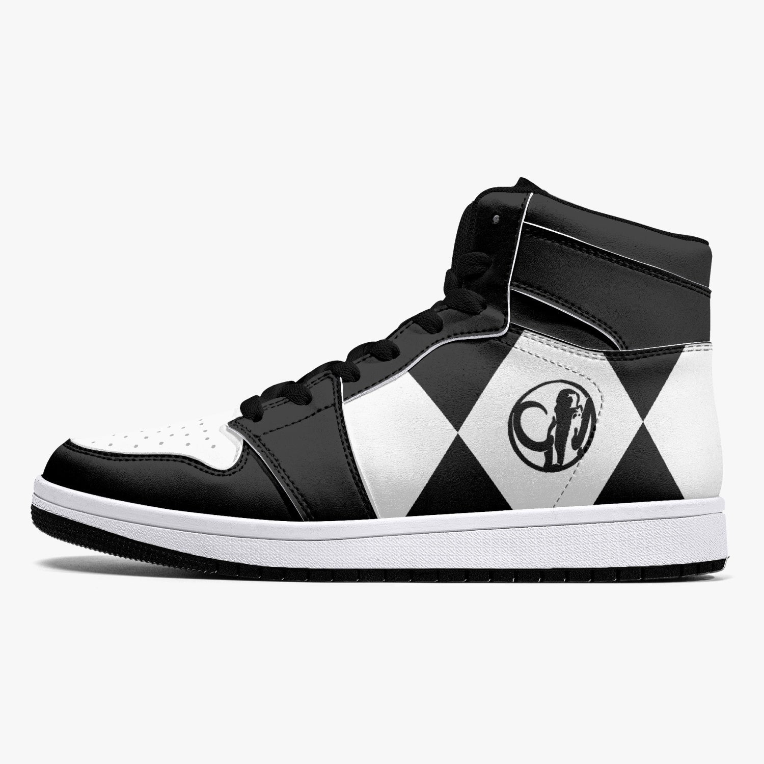 Power Rangers Black Mid 1 Basketball Shoes for Kids