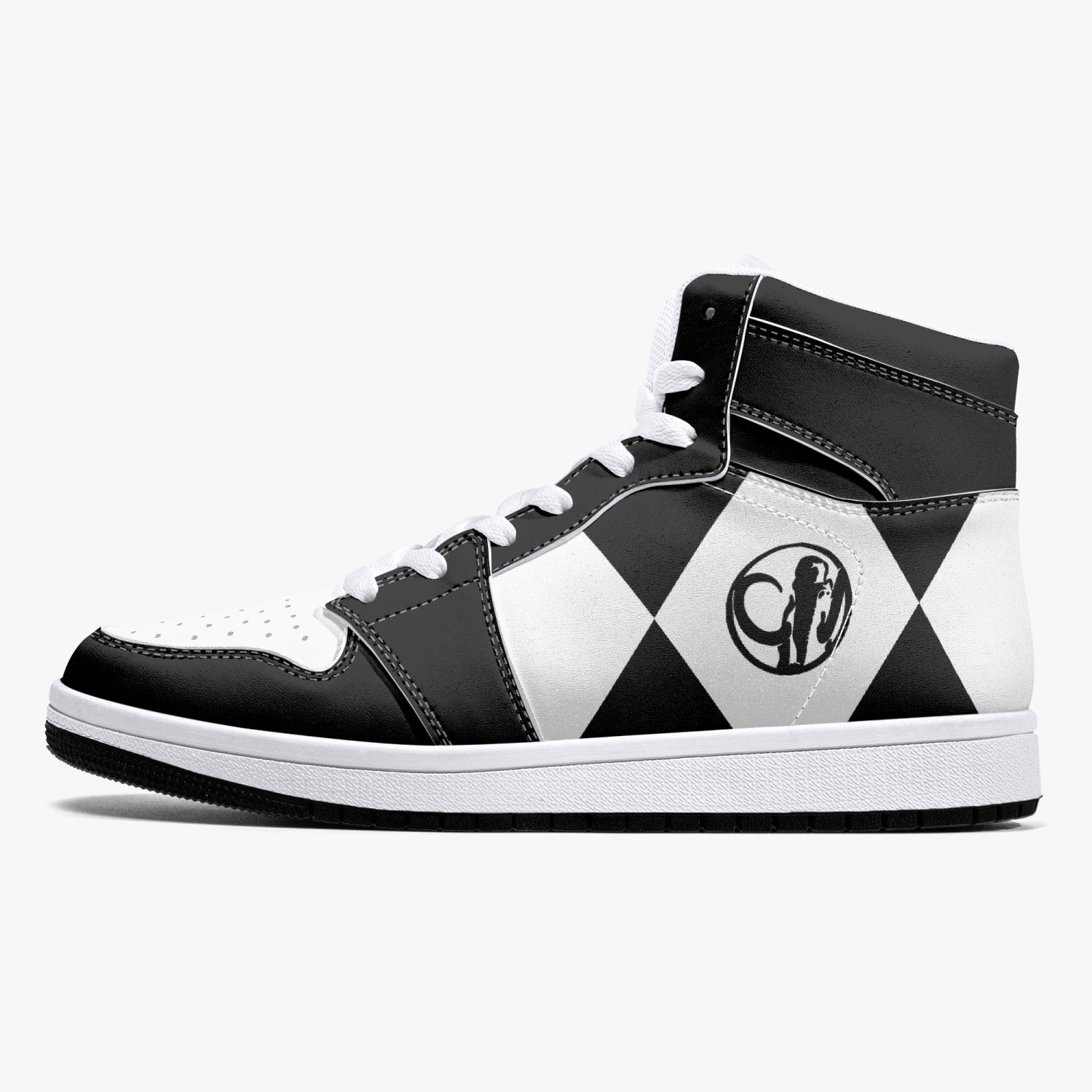 Power Rangers Black Mid 1 Basketball Shoes for Kids