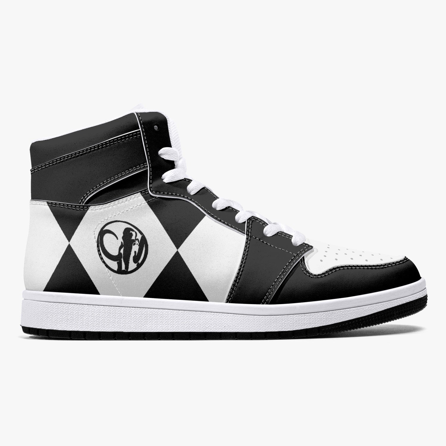 Power Rangers Black Mid 1 Basketball Shoes for Kids