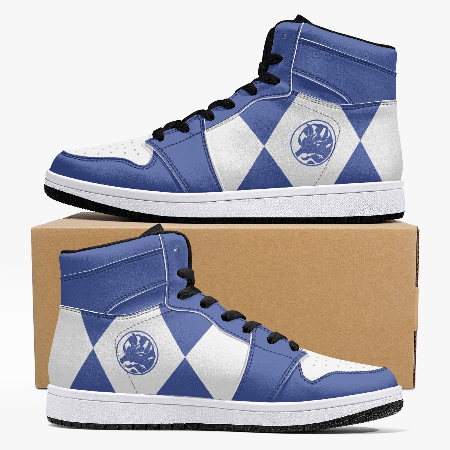 Power Rangers Blue Mid 1 Basketball Shoes