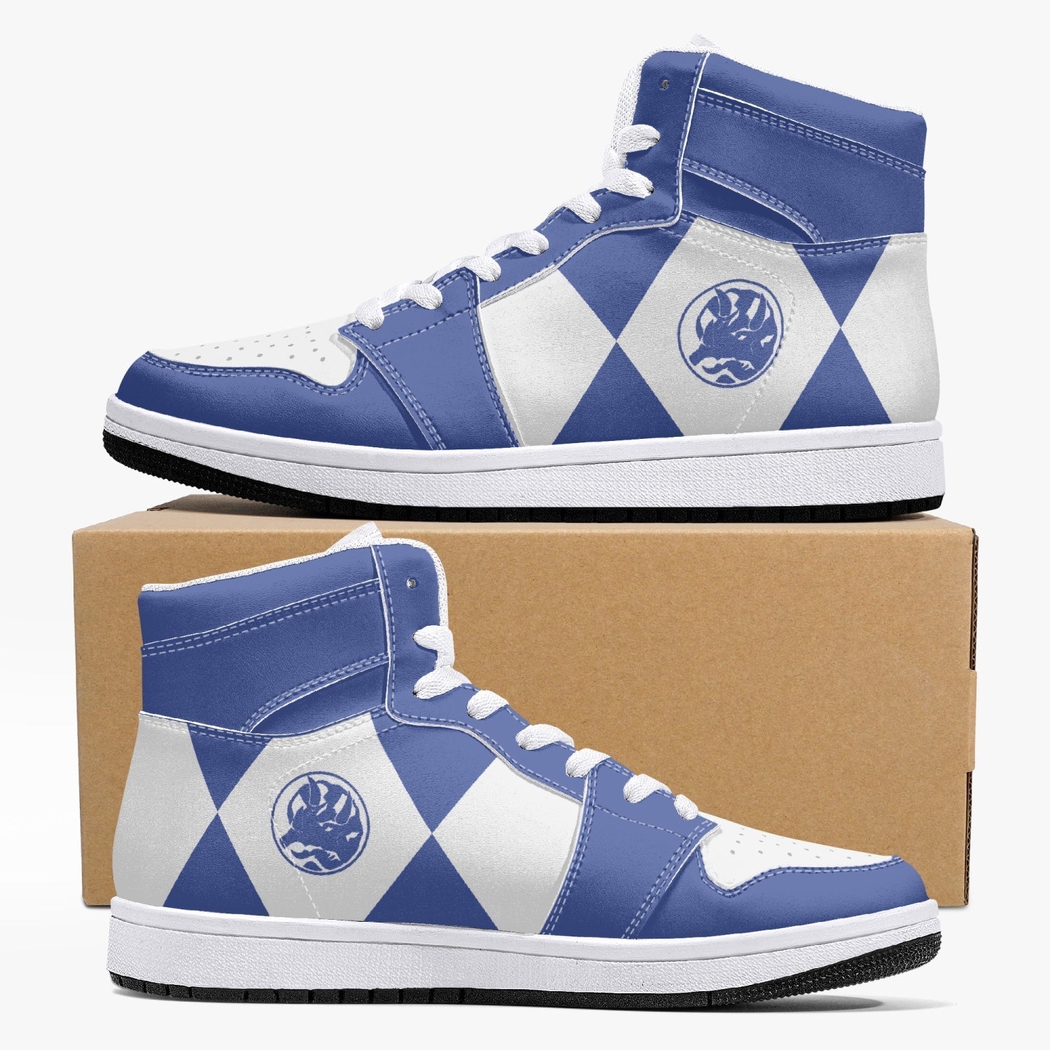 Power Rangers Blue Mid 1 Basketball Shoes