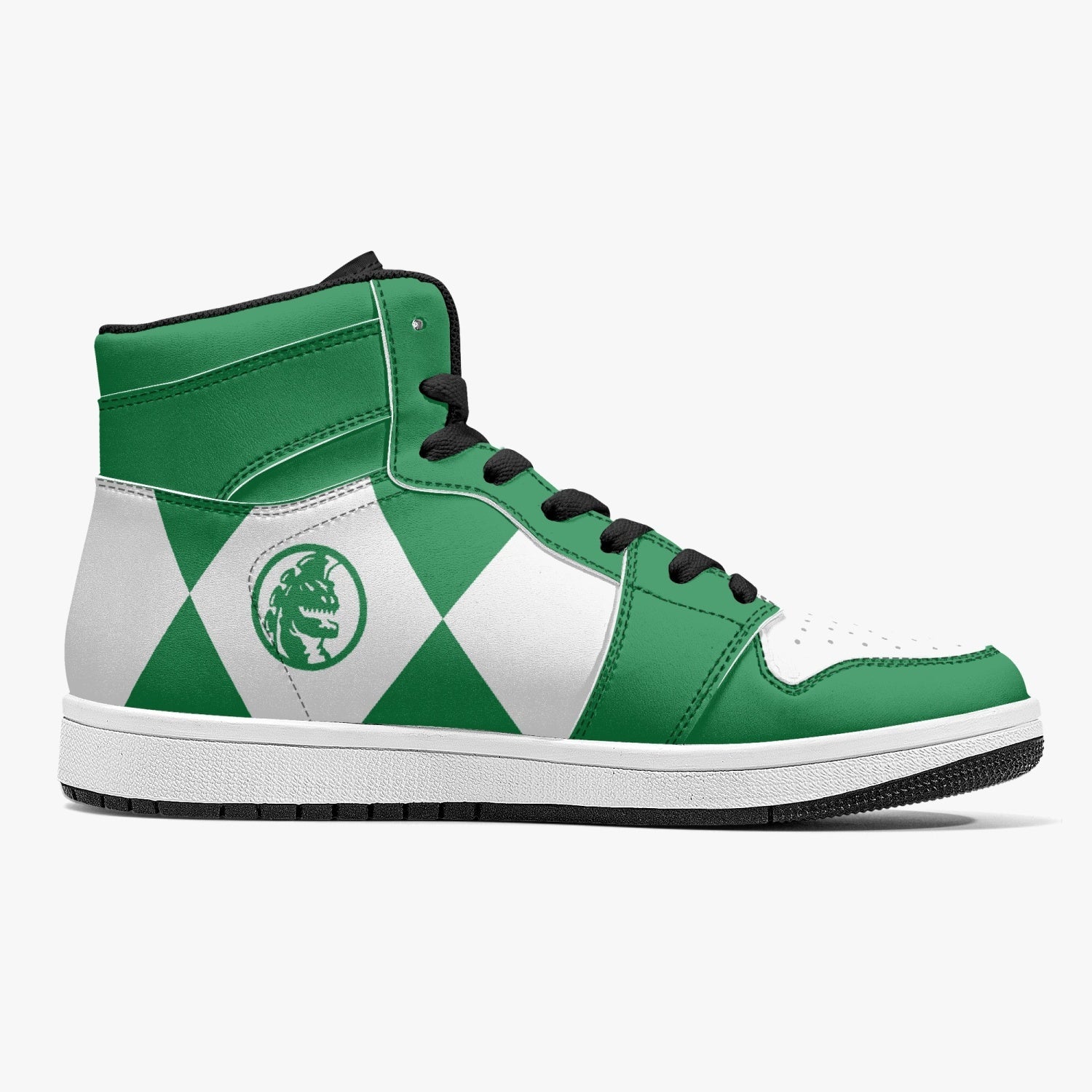 Power Rangers Green Mid 1 Basketball Shoes for Kids