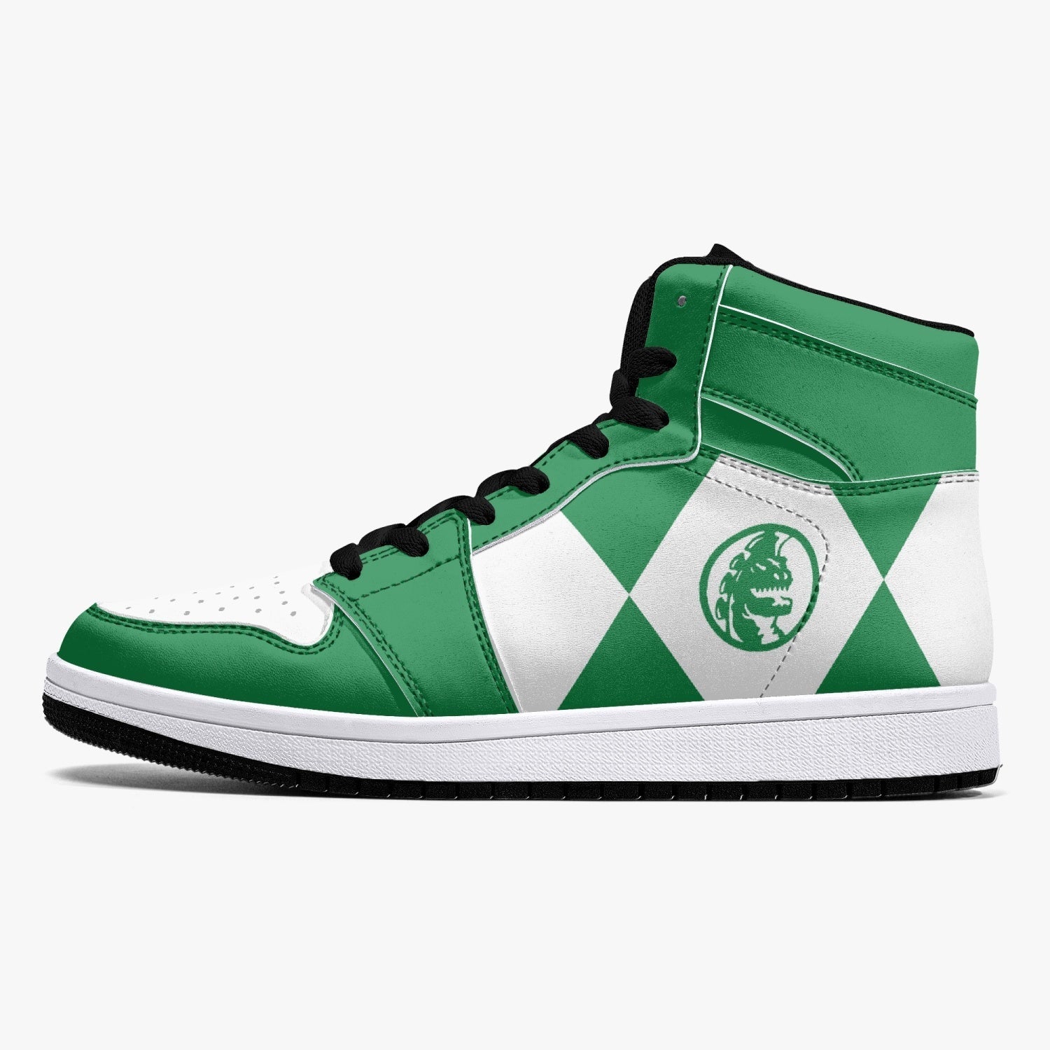 Power Rangers Green Mid 1 Basketball Shoes for Kids