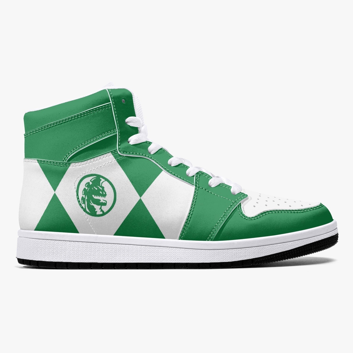 Power Rangers Green Mid 1 Basketball Shoes for Kids