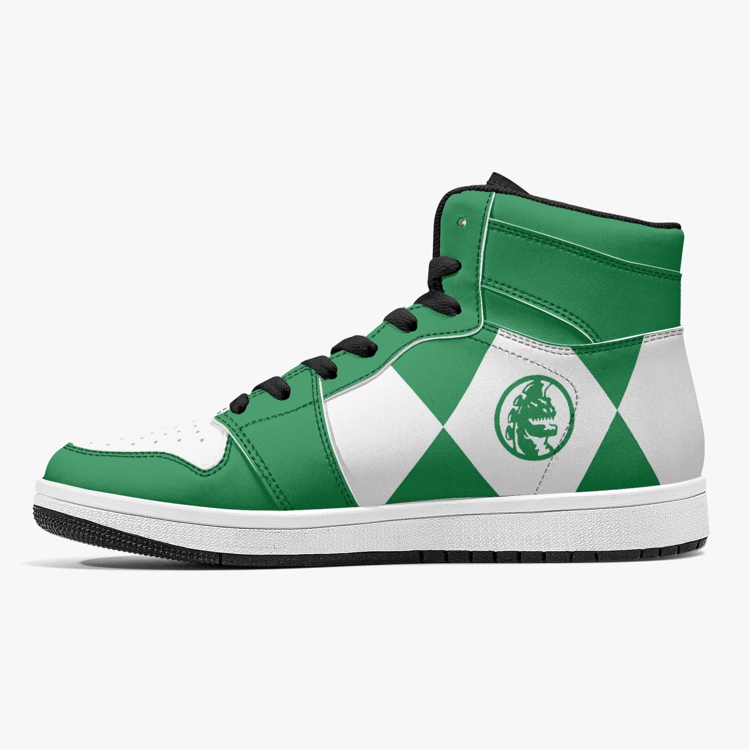 Power Rangers Green Mid 1 Basketball Shoes for Kids