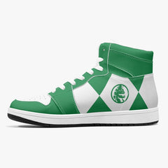 Power Rangers Green Mid 1 Basketball Shoes for Kids