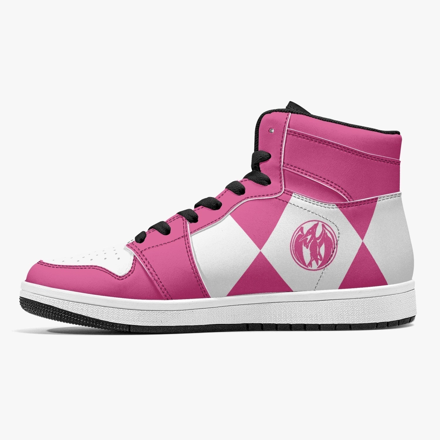 Power Rangers Pink Mid 1 Basketball Shoes