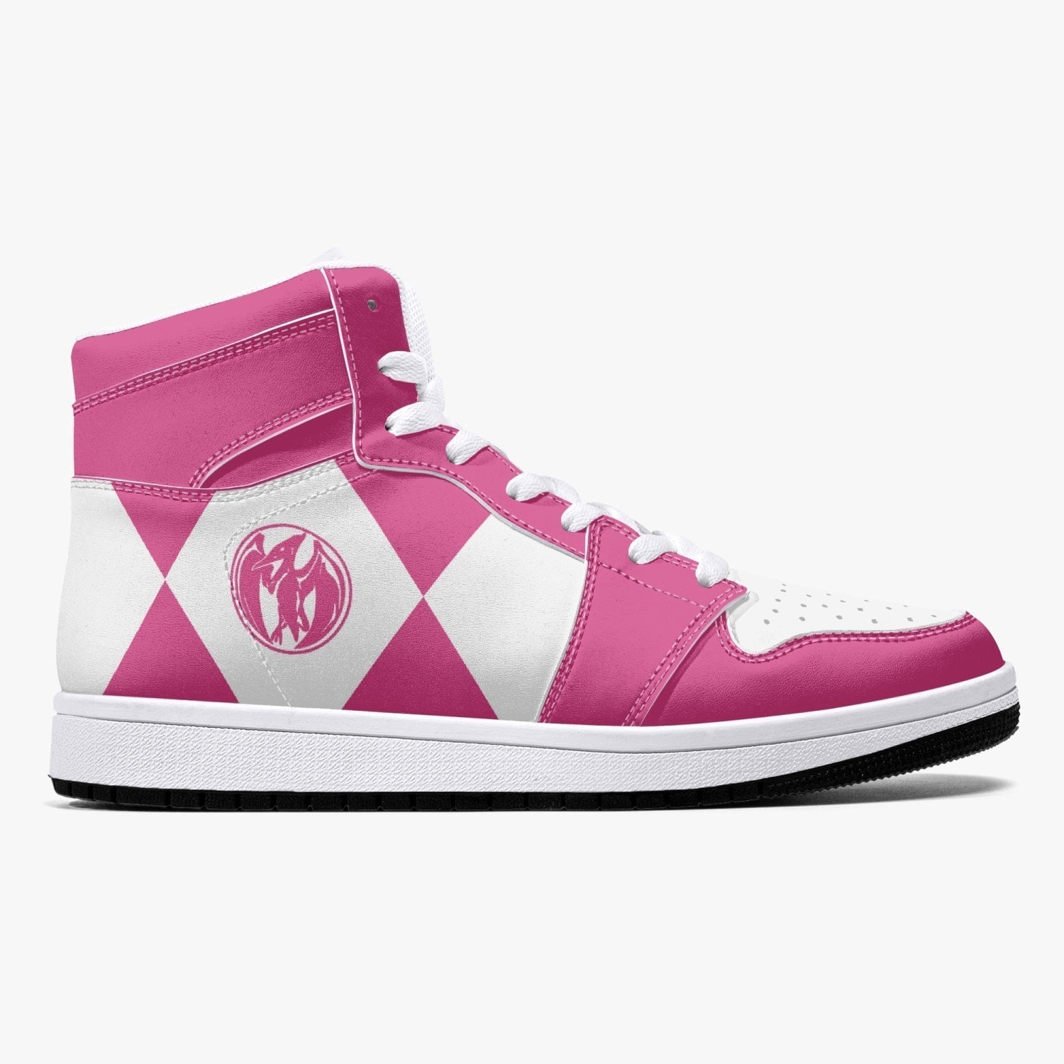 Power Rangers Pink Mid 1 Basketball Shoes
