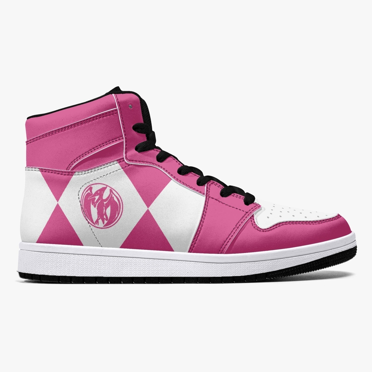Power Rangers Pink Mid 1 Basketball Shoes
