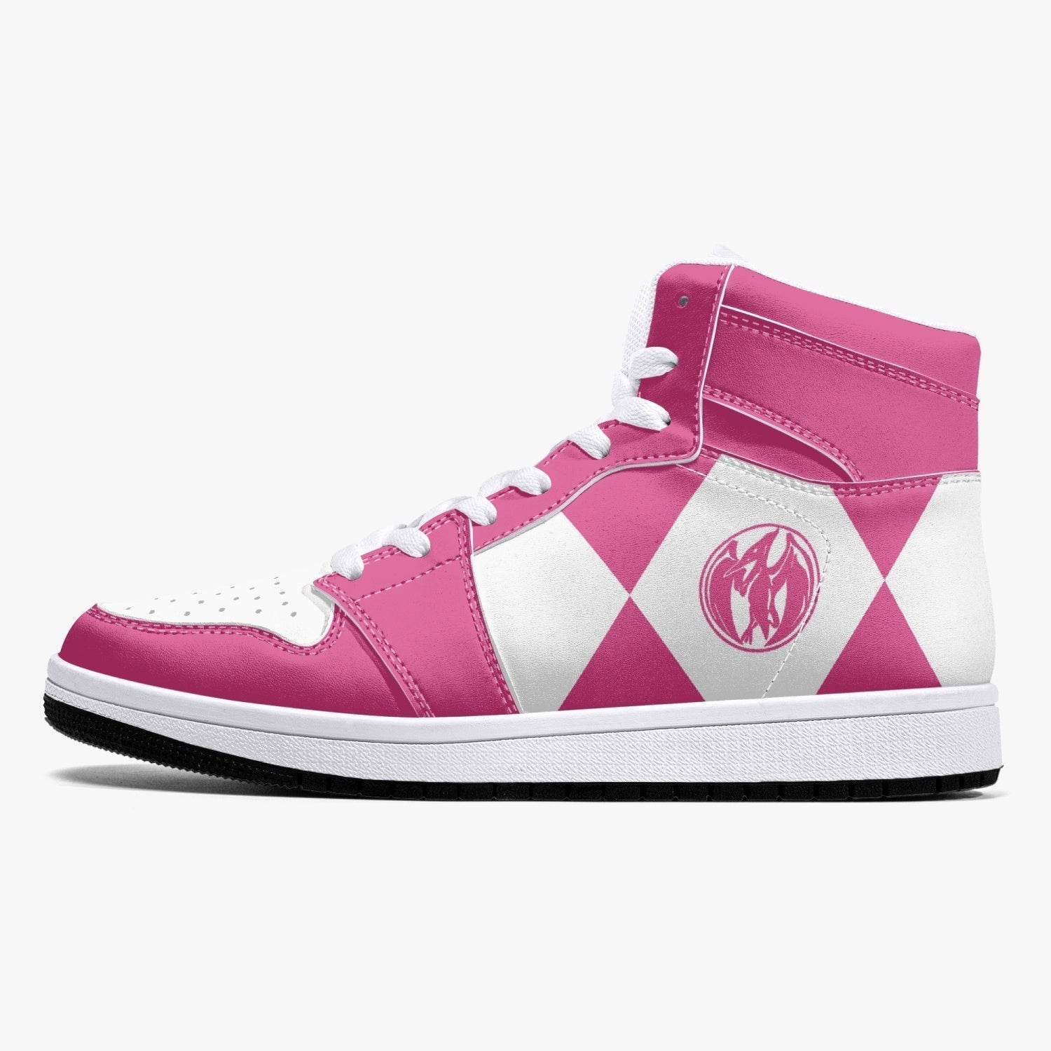 Power Rangers Pink Mid 1 Basketball Shoes
