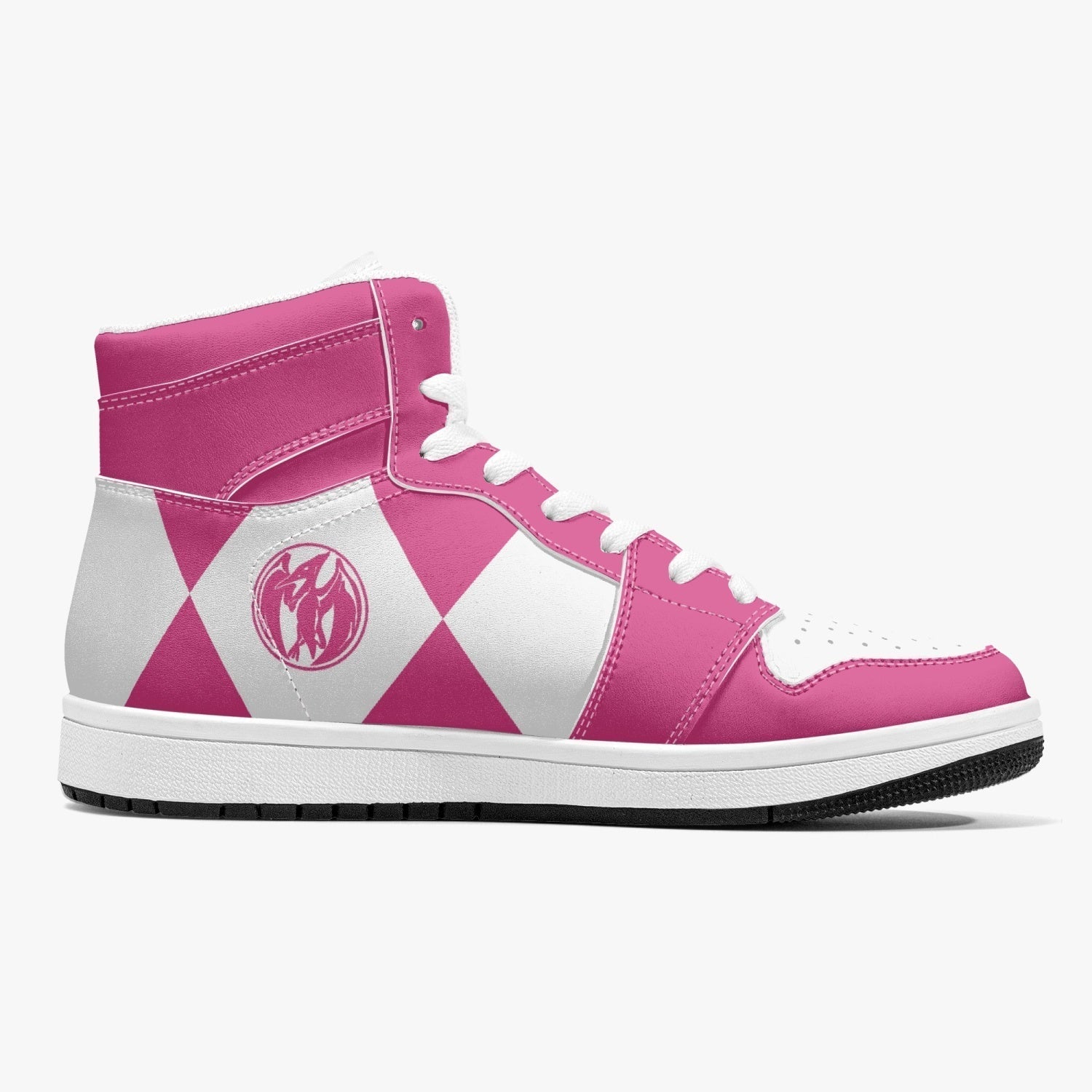 Power Rangers Pink Mid 1 Basketball Shoes
