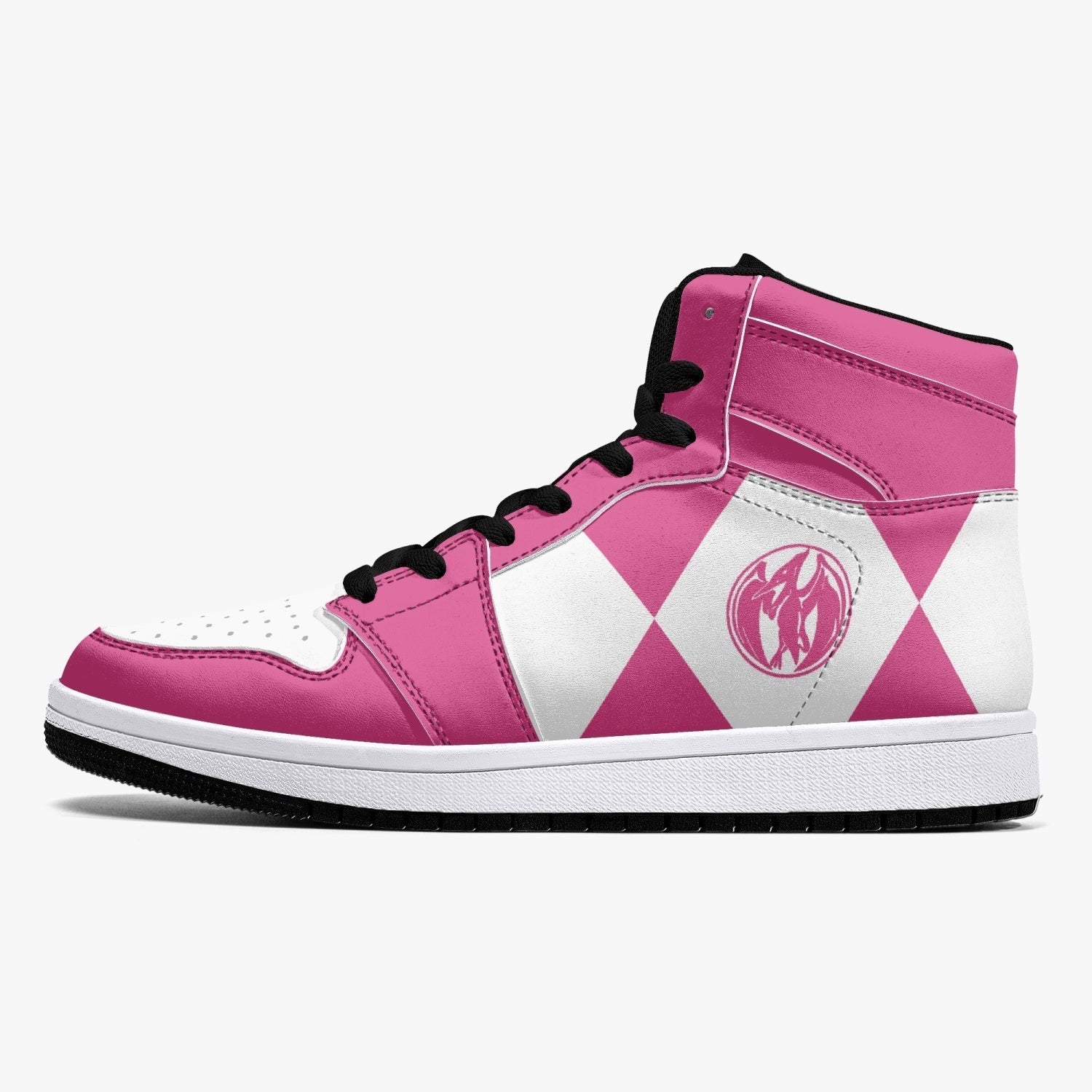 Power Rangers Pink Mid 1 Basketball Shoes