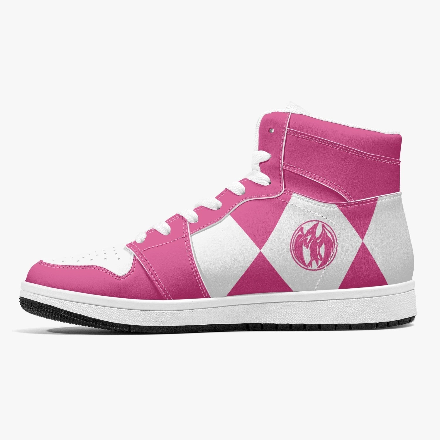 Power Rangers Pink Mid 1 Basketball Shoes