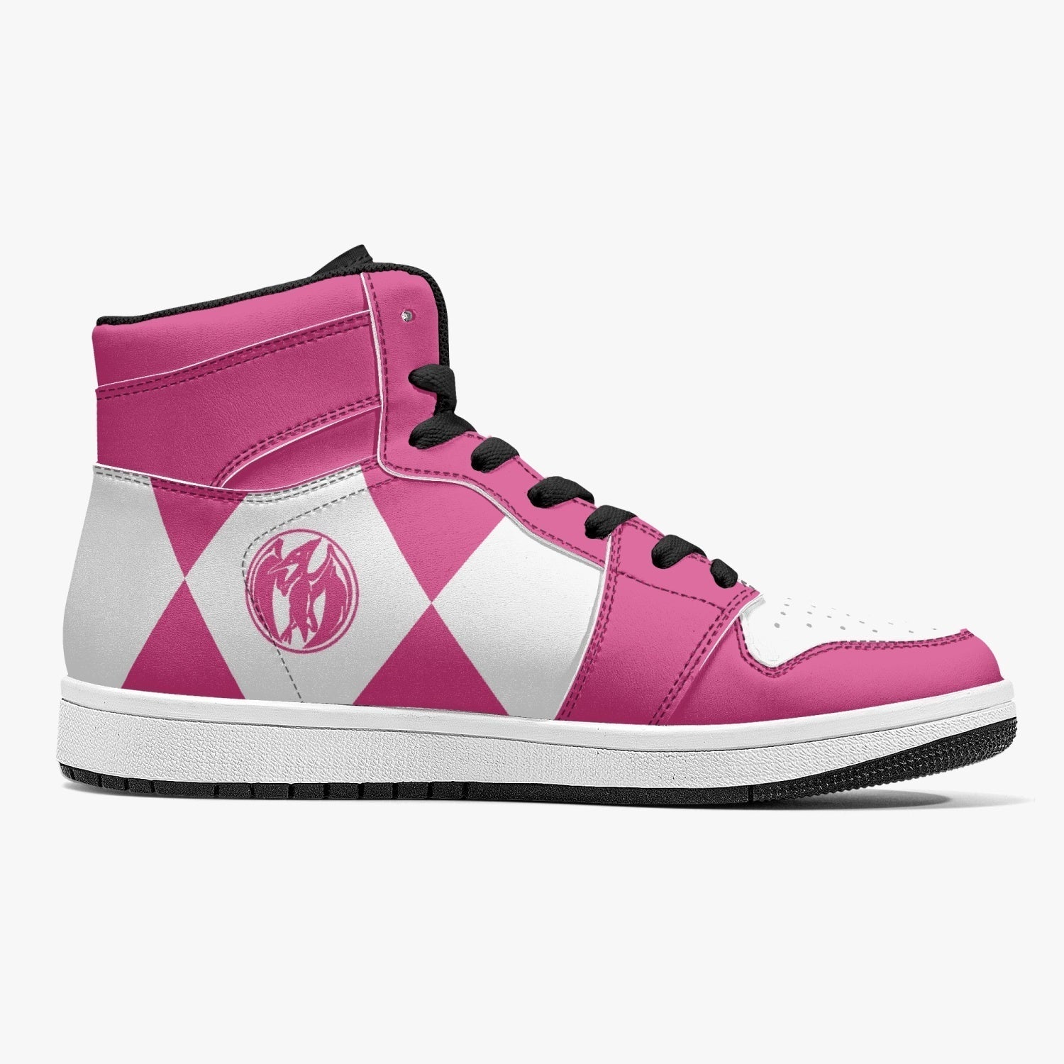 Power Rangers Pink Mid 1 Basketball Shoes