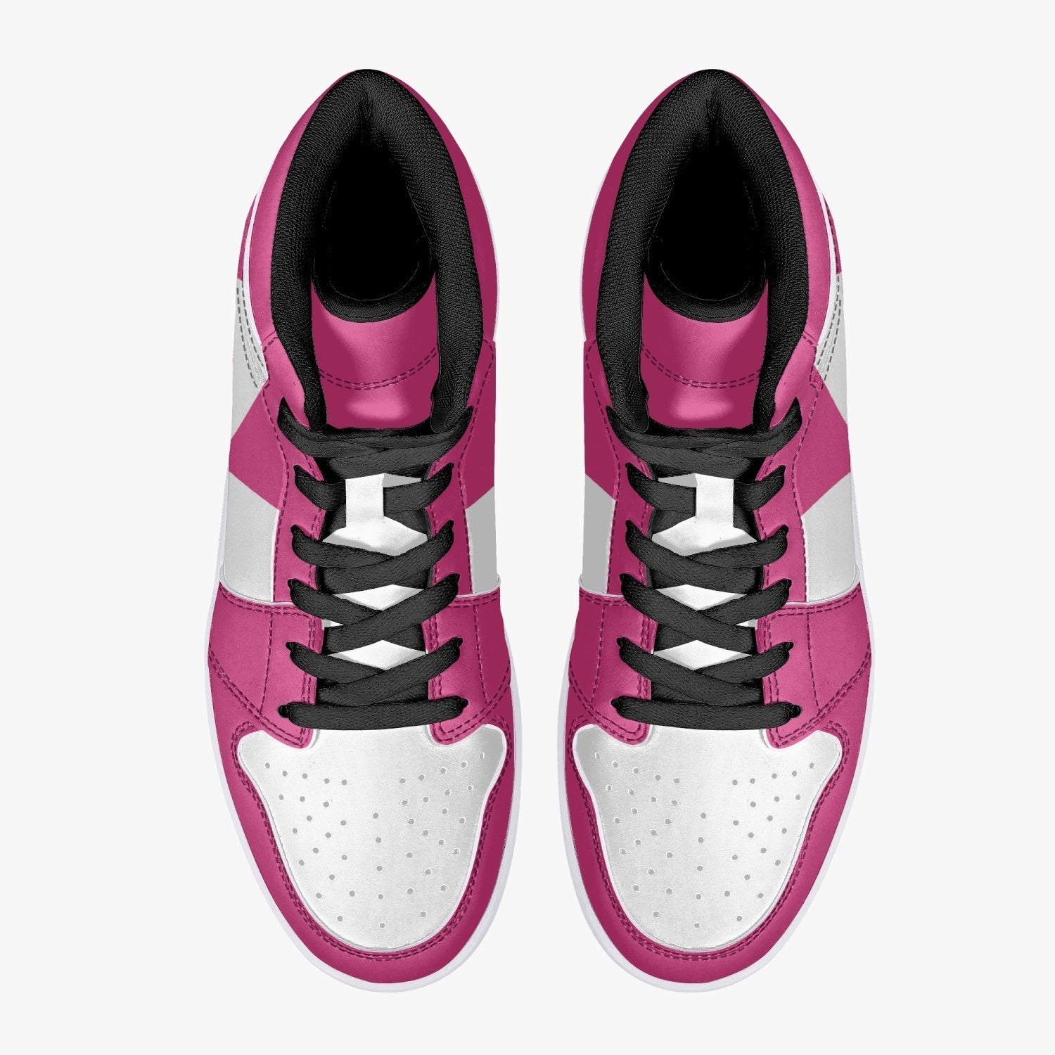 Power Rangers Pink Mid 1 Basketball Shoes