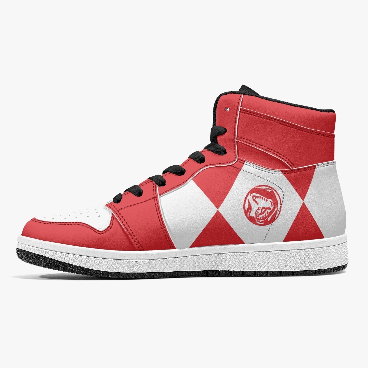 Power Rangers Red Mid 1 Basketball Shoes for Kids