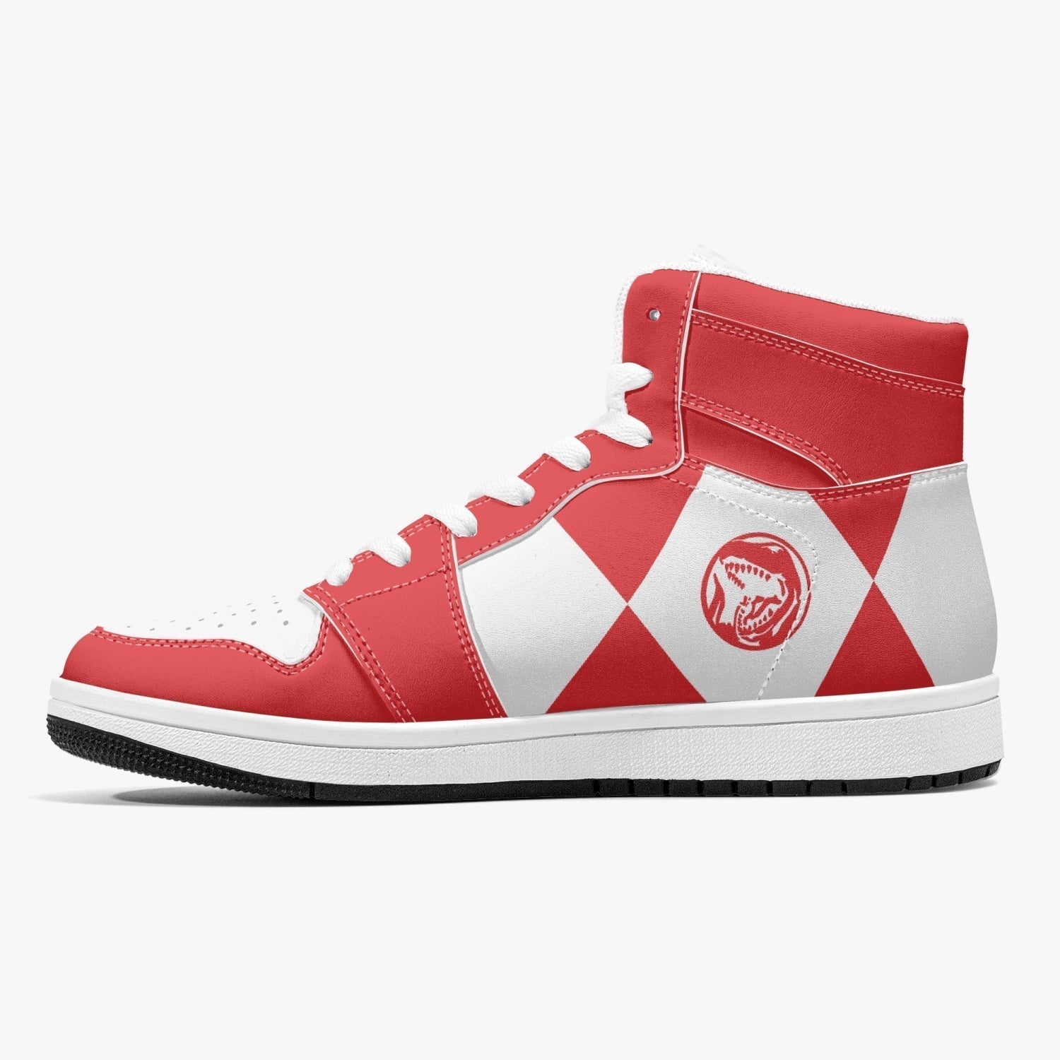 Power Rangers Red Mid 1 Basketball Shoes for Kids