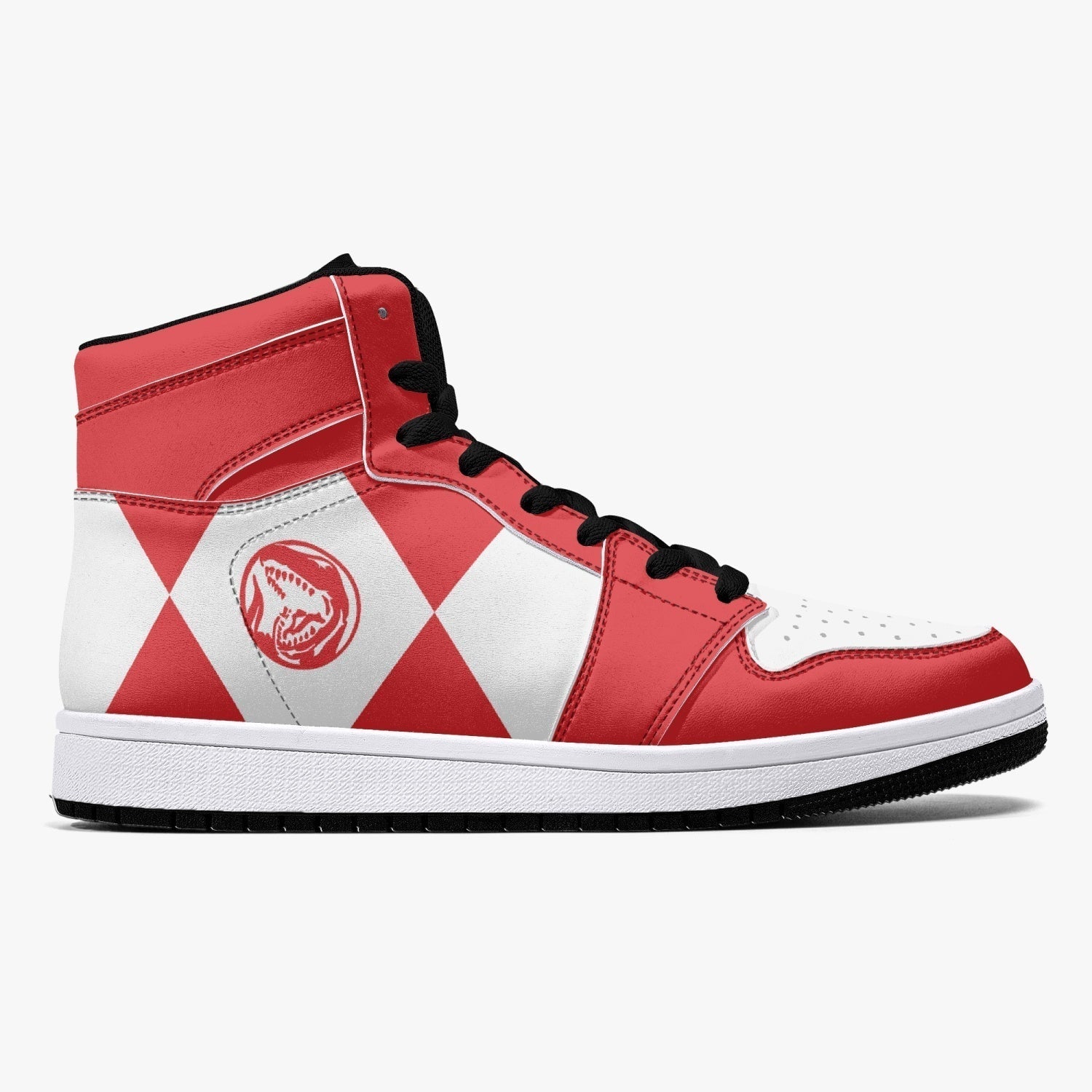 Power Rangers Red Mid 1 Basketball Shoes for Kids