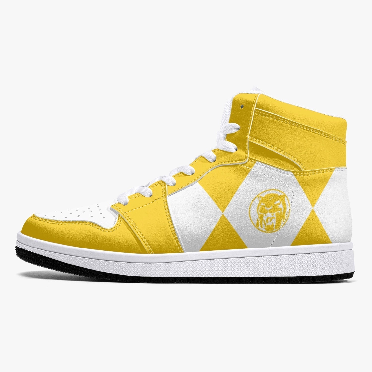 Power Rangers Yellow Mid 1 Basketball Shoes for Kids