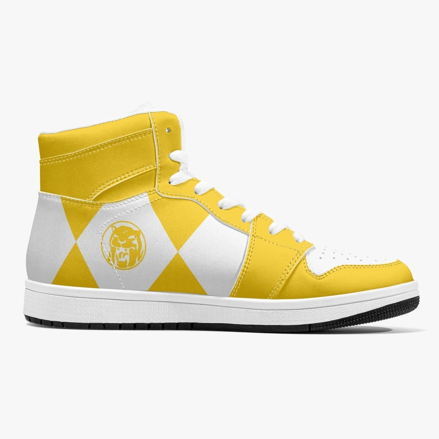 Power Rangers Yellow Mid 1 Basketball Shoes