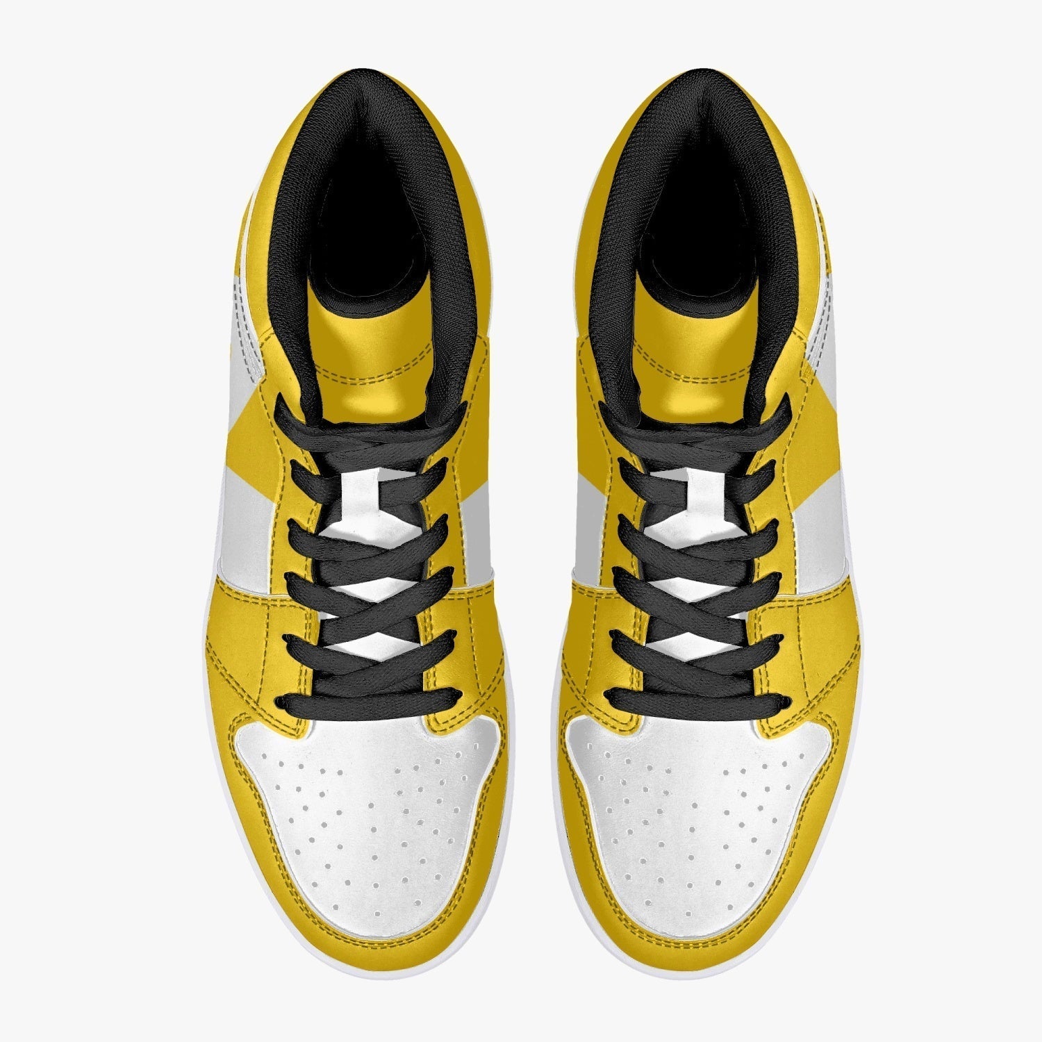 Power Rangers Yellow Mid 1 Basketball Shoes