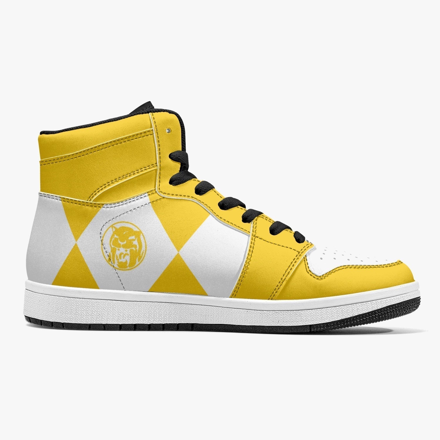 Power Rangers Yellow Mid 1 Basketball Shoes for Kids