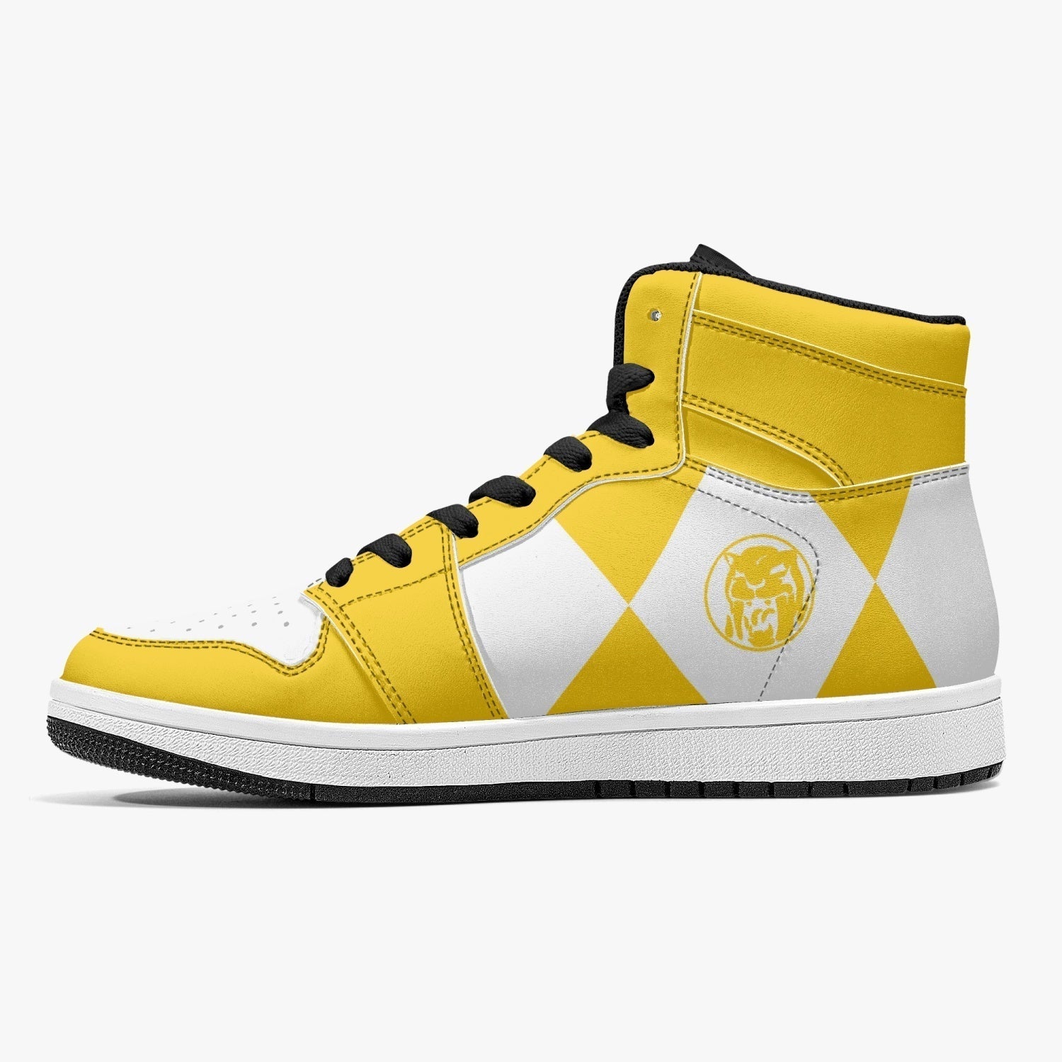 Power Rangers Yellow Mid 1 Basketball Shoes for Kids