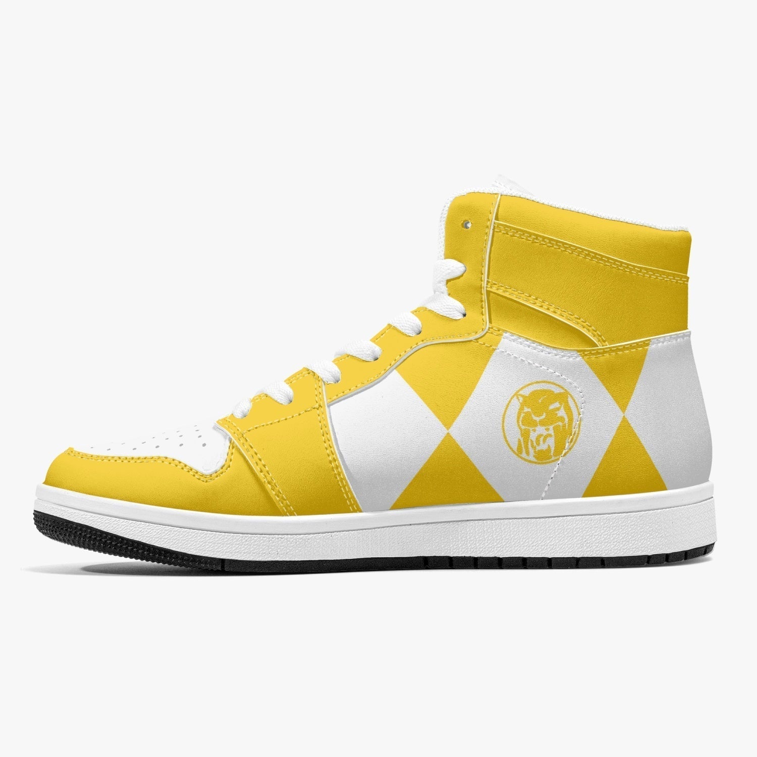 Power Rangers Yellow Mid 1 Basketball Shoes for Kids