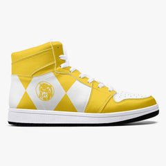 Power Rangers Yellow Mid 1 Basketball Shoes