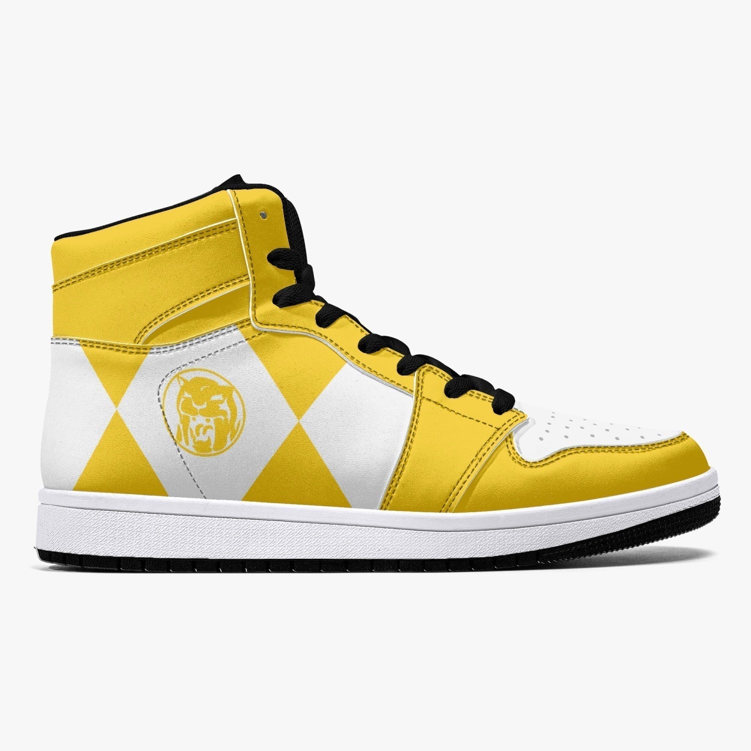 Power Rangers Yellow Mid 1 Basketball Shoes for Kids